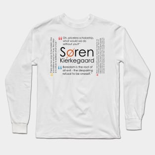 Soren Kierkegaard Quote Collage Long Sleeve T-Shirt